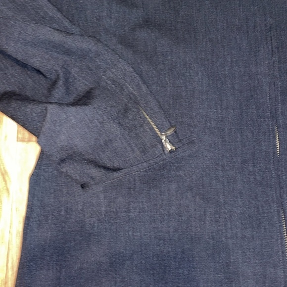 Ralph Lauren women’s 12 large coat jacket charcoal heather wool pockets zip up - Picture 3 of 8